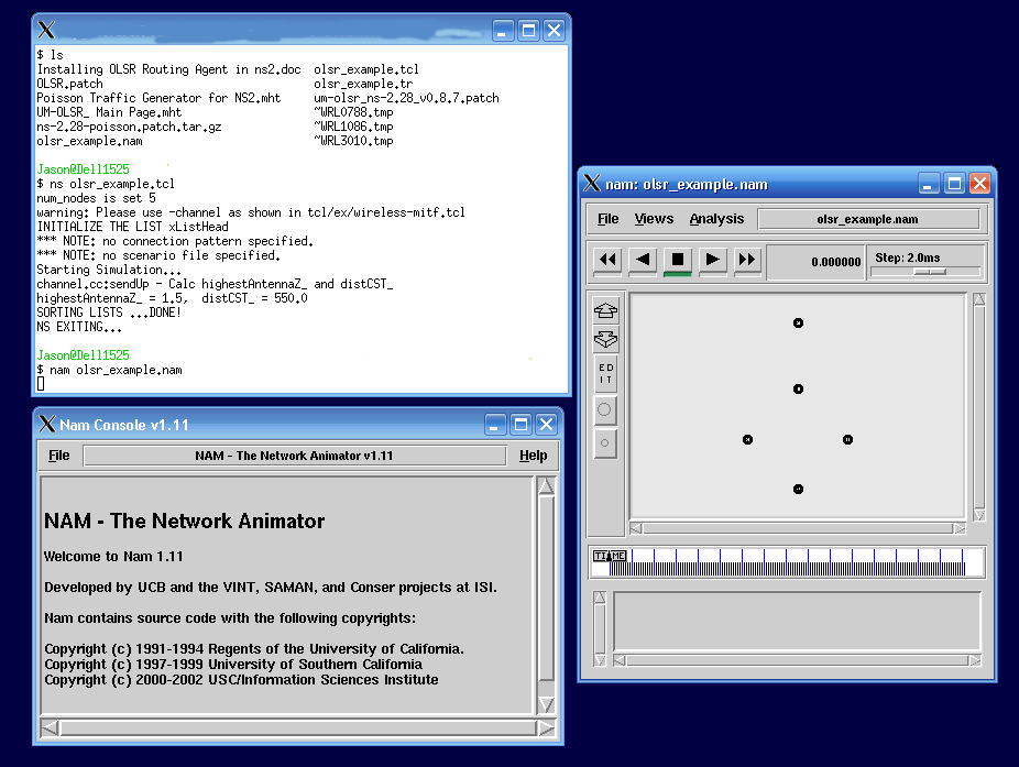 Patching ns-2 for OLSR Routing Protocol