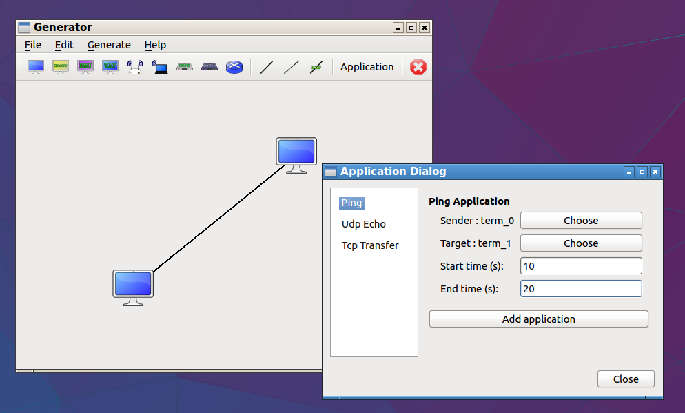 GUI of Ns-3TopologyGenerator2