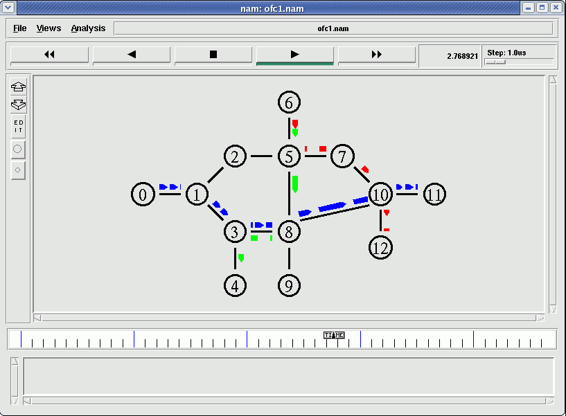 A Simple Wired Network Simulation with Link Failiure
