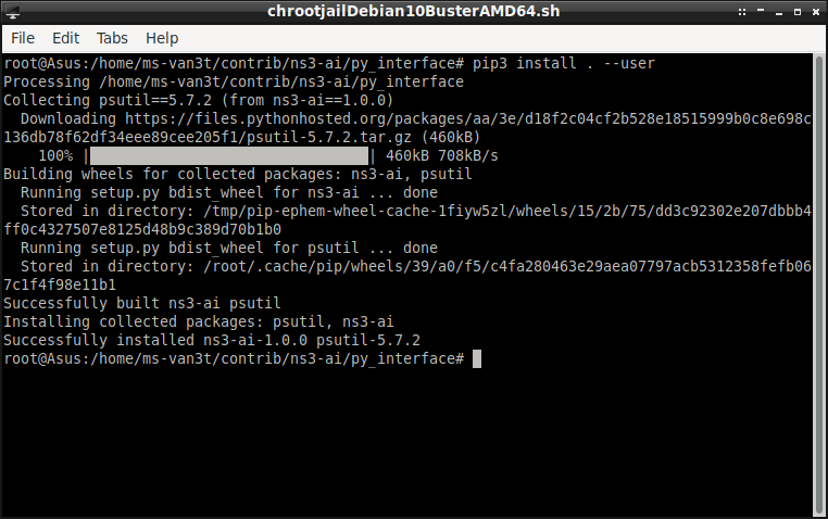 Installing ns3-ai Model under