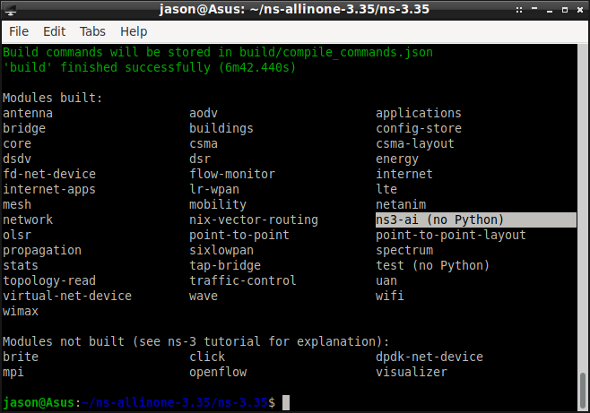 Installing ns3-ai  Model under ns-3.35