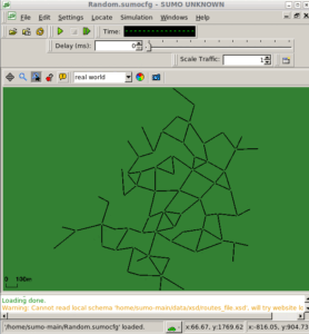 Creating Random Road Network, Traffic Flows, Signals in SUMO