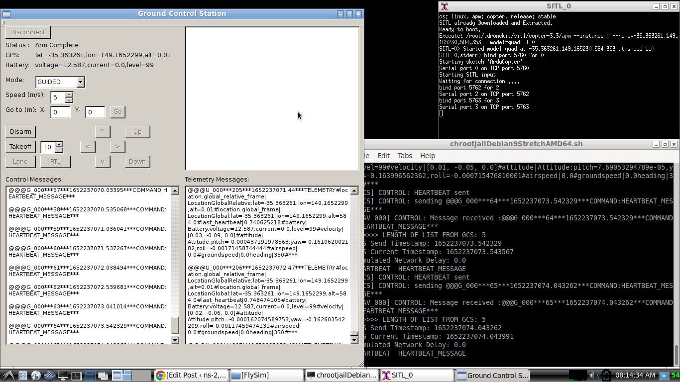 Installing the  FlyNetSim  Integrated UAV-Network Simulator under 