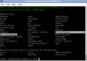 ​​​​​​​Installing 5G nr and nr-u module on ns-3 under chroot