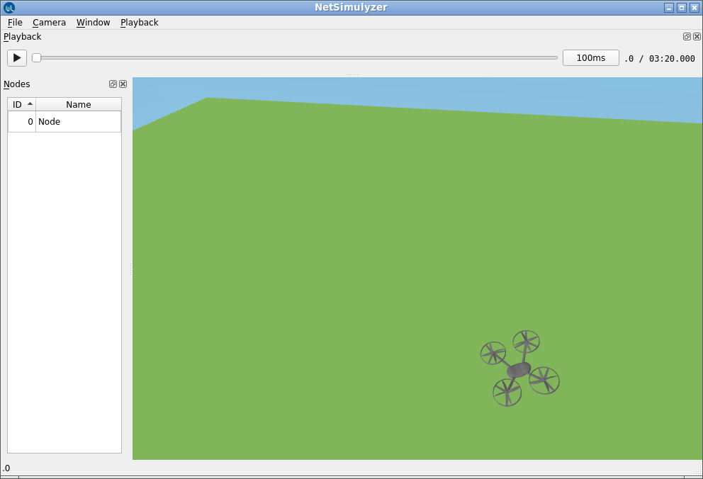 Visualizing ns-3 FANET 3D  Paparazzi Mobility Model Scenario Using NetSimylyzer