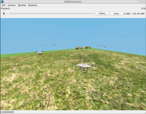 Simulation of UAV based Search and Rescue Scenario with ns-3