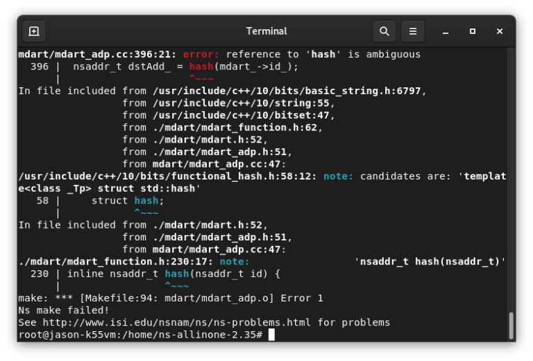 Installing ns-2 on Linux System with the Latest gcc Compiler