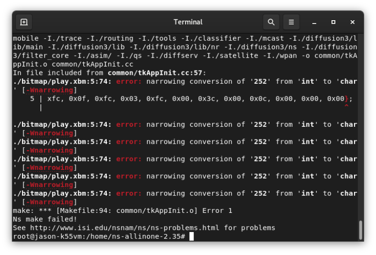Installing ns-2 on Linux System with the Latest gcc Compiler