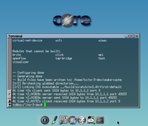 Bare Minimal TinyCore Linux for installing Latest ns-3-dev.