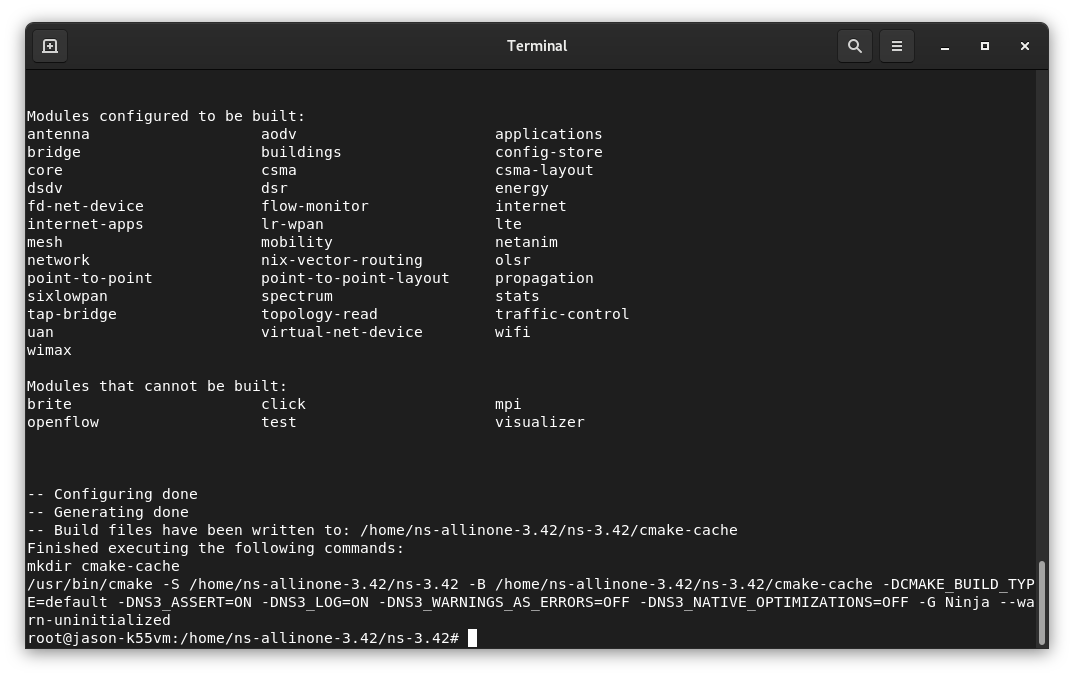 Installing ns-3.42 and NetAnim Under Debian 11