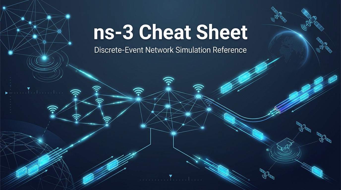 ns-3 Cheat Sheet Discrete-Event Network Simulation Reference
