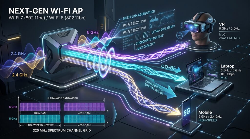 Next-Generation Wi-Fi 7 (802.11be) and Wi-Fi 8 (802.11bn) MLO and Multi-AP Coordination